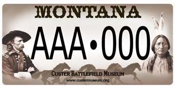 custer battlefield museum license plate